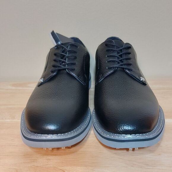 G/Fore Gallivanter Pebble Leather Golf Shoes Onyx Black G4MC20EF01 Men's 11.5 - Picture 2 of 7